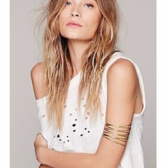 Free People Jewelry - Free People Gold Metal Upper Arm Band